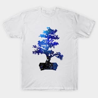 Bonsai Tree Galaxy Space Design T-Shirt